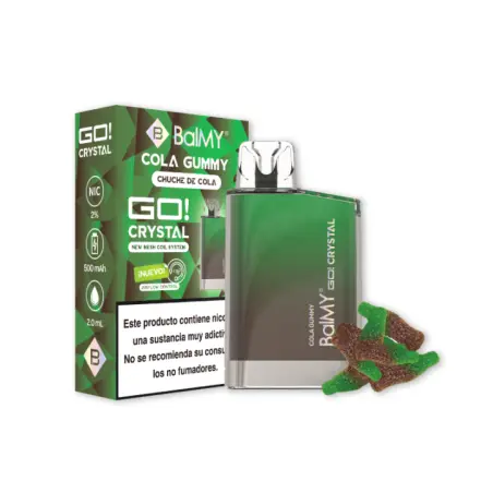 [BC-02] VAPER DESECHABLE BALMY GO CRYSTAL 20MG COLA GUMMY (GOMINOLA DE COLA)
