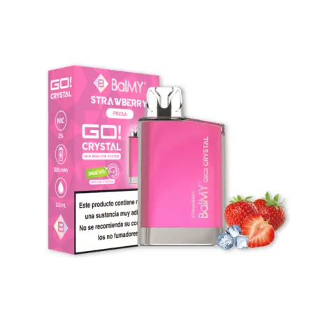 [BC-05] VAPER DESECHABLE BALMY GO CRYSTAL 20MG STRAWBERRY (FRESA)