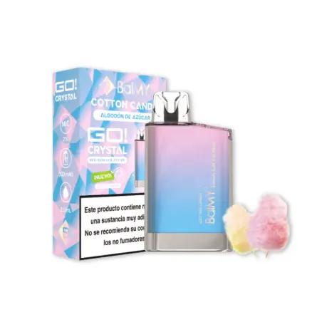 [BC-09] VAPER DESECHABLE BALMY GO CRYSTAL 20MG COTTON CANDY (ALGODÓN DE AZÚCAR)