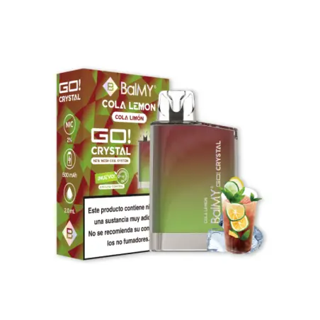 [BC-10] VAPER DESECHABLE BALMY GO CRYSTAL 20MG COLA-LEMON (COLA Y LIMÓN)