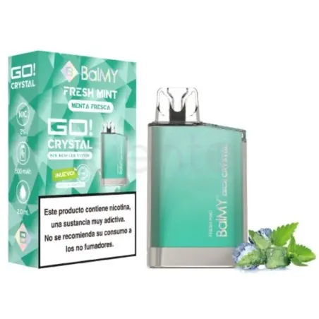 [BC-27] VAPER DESECHABLE BALMY GO CRYSTAL 20MG FRESH MINT (MENTA FRESCA)