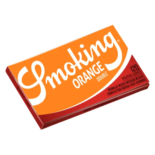 [53085] PAPEL SMOKING Nº8 ORANGE DOBLE VENTANA/120 HOJAS (70 MM)(25)