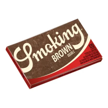 [53172] PAPEL SMOKING Nº8 BROWN DOBLE VENTANA/120 HOJAS 70 MM (25)