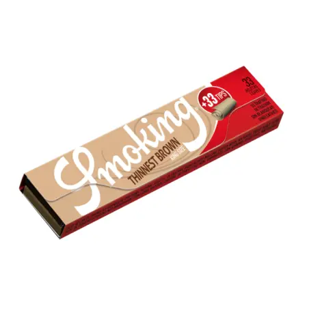 [54000] SMOKING KING SIZE BROWN THINNEST + TIPS (24)