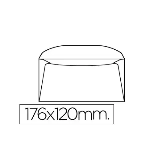 [94760] CAJA 500 SOBRES CLASICO 120*176 BLANCO 80GR