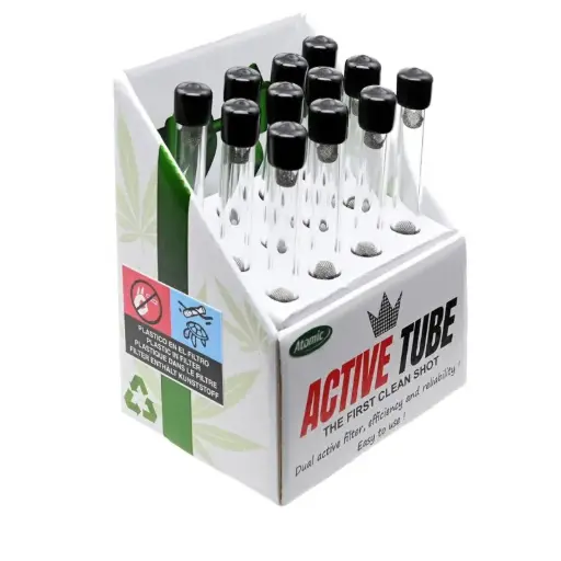 [02.128 40] EXP 12 PIPAS ACTIVE TUBE CRISTAL TRANSPARANTE (FILTRO CARBÓN)