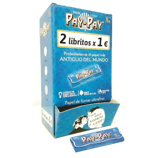 [EXPBLUEPAY] EXPOSITOR PAYPAY BLUE 70 MM + 100 LIBRITOS 70 MM BLUE