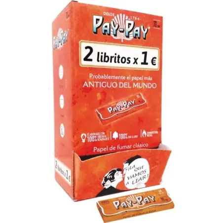 [EXPORANGEPAY] EXPOSITOR PAYPAY ORANGE 70 MM + 100 LIBRITOS PAY-PAY 70 MM ORANGE