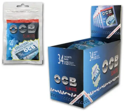 [HF06031] FILTROS OCB SLIM 6 MM + LIBRITO OCB X-PERT BLUE Nº1 (120x34)