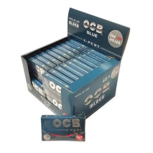 [XP07075] PAPEL OCB X-PERT BLUE BLOC 300 (70MM)(40)