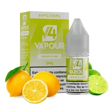 [V4-011] PACK 5 LÍQUIDO V4 LEMON LIME 3MG 10ML (LIMA LIMÓN)