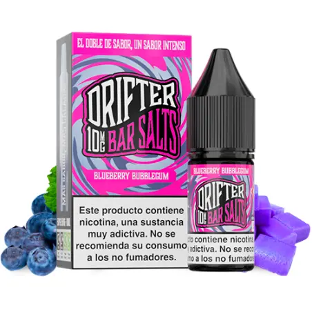 [DRIF-12-10MG] LÍQUIDO DRIFTER BAR SALTS BLUEBERRY BUBBLEGUM (ARÁNDANOS Y CHICLE) 10MG 10ML