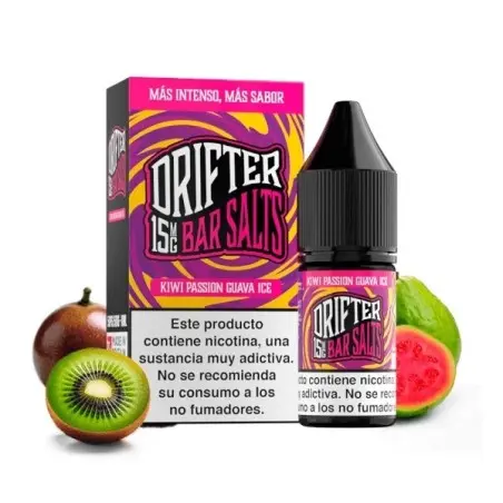 [DRIF-13-15MG] LÍQUIDO DRIFTER BAR SALTS KIWI PASSION FRUIT GUAVA (KIWI, FRUTA DE LA PASIÓN Y GUAYABA) 15MG 10ML