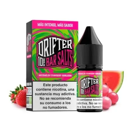 [DRIF-26-10MG] LÍQUIDO DRIFTER BAR SALTS WATERMELON STRAWBERRY BUBBLEGUM (SANDIA, FRESA Y CHICLE) 10MG 10ML