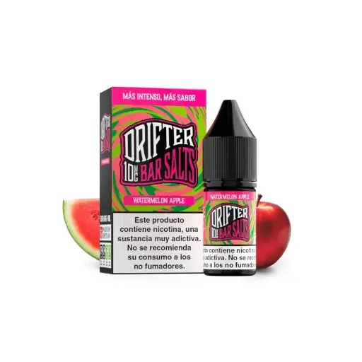 [DRIF-28-10MG] LÍQUIDO DRIFTER BAR SALTS  WATERMELON APPLE (SANDIA Y MANZANA) 10MG 10ML