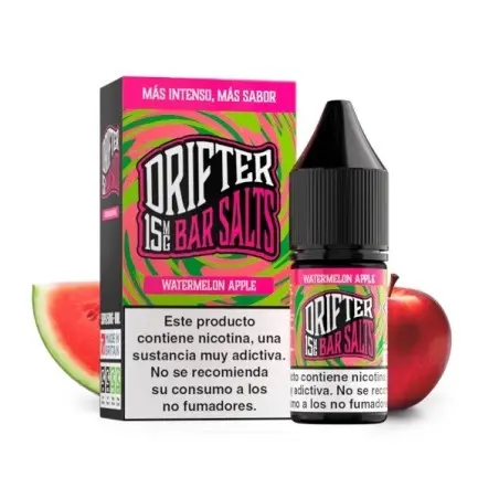 [DRIF-28-15MG] LÍQUIDO DRIFTER BAR SALTS  WATERMELON APPLE (SANDIA Y MANZANA) 15MG 10ML