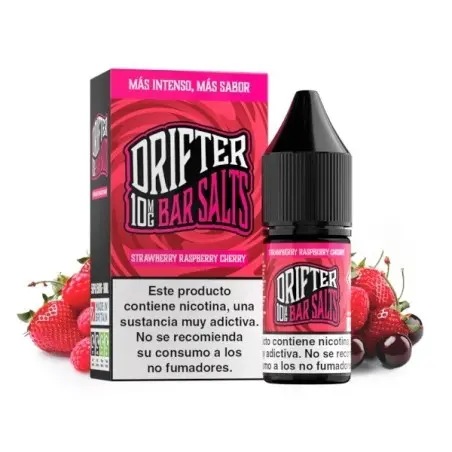 [DRIF-29-10MG] LIQUIDO DRIFTER BAR SALTS  STRAWBERRY RASPBERRY CHERRY (FRESA, FRAMBUESA Y CEREZA) 10MG 10ML