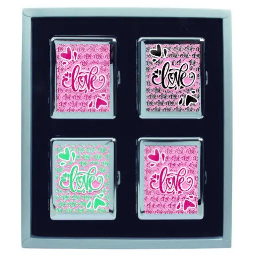 [IAG.2000] EXP. 4 PITILLERAS METAL ATOMIC LOVE 18 CIGS.