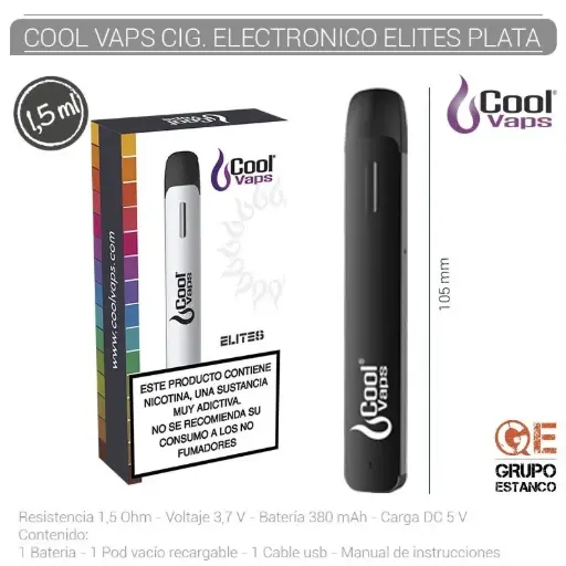 [011.103] COOLVAPS POD ELITES TDP2 NEGRO