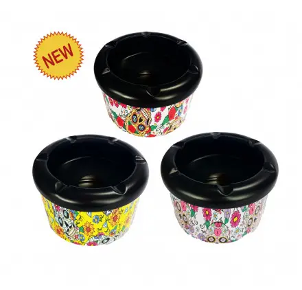 [02.112 10] EXP 6 CENICEROS ATOMIC TIN FRESH CATRINAS  (3 COLORES)