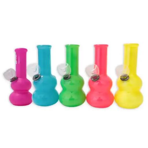 [RNB101] PACK 5 MINI BONGS CRISTAL FANTASIA 12CM (COLORES SURTIDOS)