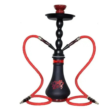 [02.304 20] SHISHA ATOMIC JAPON BLACK ROJA 45CM (2 MANGUERAS)