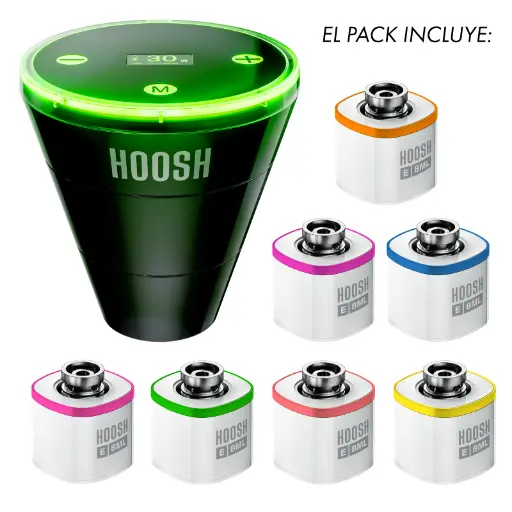 [H-PACK BLACK] PACK HOOSH CAZOLETA BLACK + 7 PODS