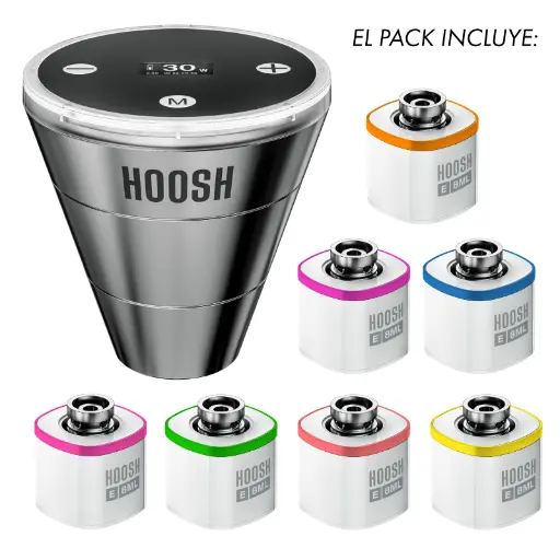 [H-PACKS SILVER] PACK HOOSH CAZOLETA SILVER + 7 PODS