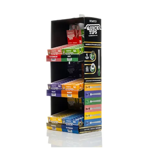 [HMDISPLAYQUICKTIPPOP] EXPOSITOR FILTRO CON CÁPSULA HEMPER QUICK TIPS (6 SABORES)