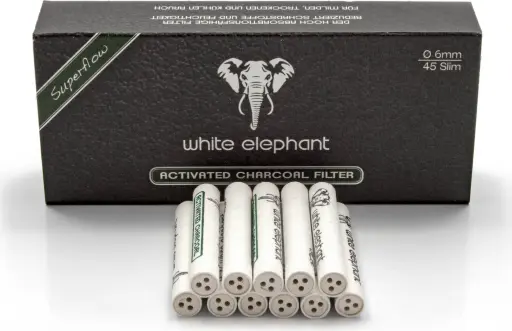 [640090] FILTROS CARBÓN ACTIVO WHITE ELEPHANT 6MM (45x15)
