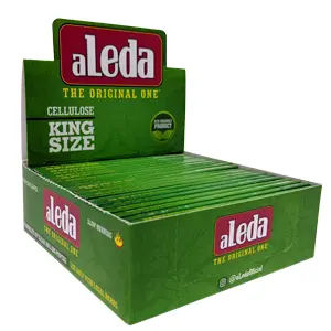 [175018] PAPEL ALEDA TRANS VERDE  KING SIZE (110MM x 35MM) (20)