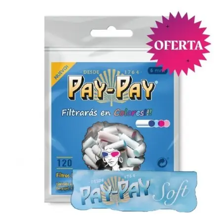 [P0028] FILTROS PAY-PAY 120 FILTROS COLORES (6MM)+LIBRITO (70MM)(40x120)