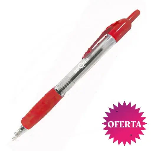 [040190] CAJA 12 BOLIGRAFO RETRACTIL ROJO