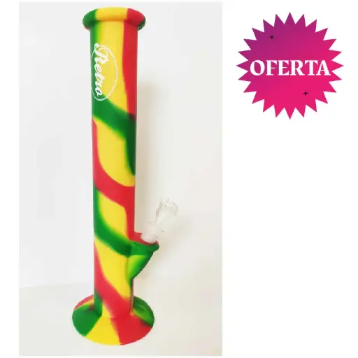 [35808121] BONG SILICONA RASTA RETRO 35 CM