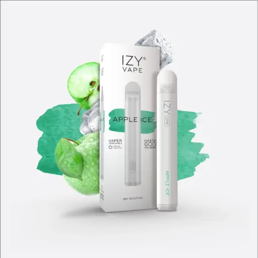 [IZY-01] PACK 5 VAPERS DESECHABLES IZY VAPE 0MG APPLE ICE (MANZANA)