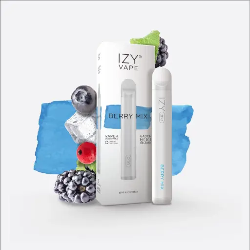 [IZY-06] PACK 5 VAPERS DESECHABLES IZY VAPE 0MG BERRY MIX (FRUTAS DEL BOSQUE)