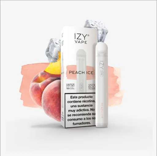 [IZY-102] PACK 5 VAPERS DESECHABLES IZY NICOTINA 18MG PEACH ICE (MELOCOTON)
