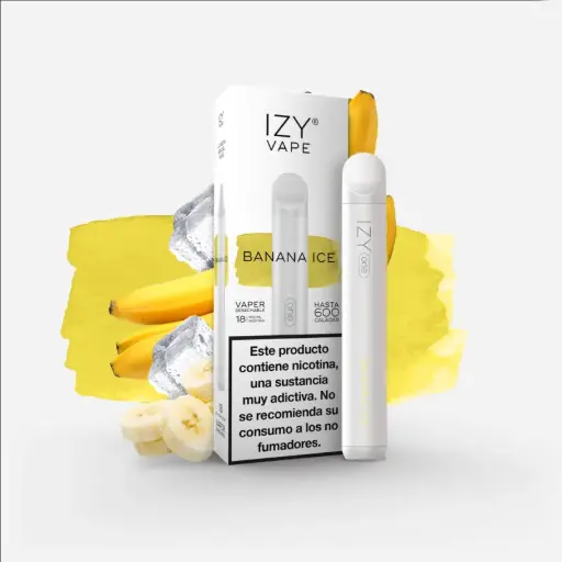 [IZY-113] PACK 5 VAPERS DESECHABLES IZY NICOTINA 18MG BANANA ICE (PLATANO)