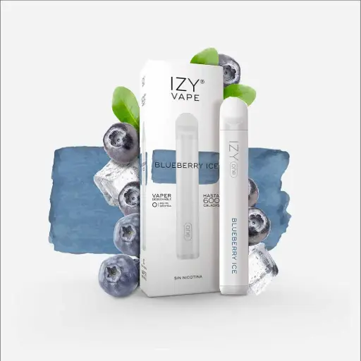 [IZY-14] PACK 5 VAPERS DESECHABLES IZY VAPE 0MG BLUEBERRY ICE (ARANDANOS)