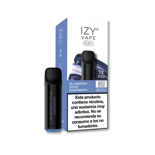 [IZYCLICK-POD-009] CARGA POD VAPER IZY CLICK BLUEBERRY SOUR RASPBERRY 20MG (ARÁNDANOS Y FRAMBUESA)