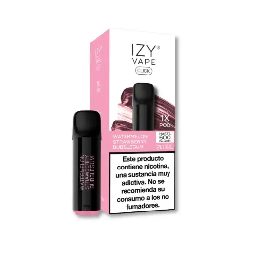 [IZYCLICK-POD-011] CARGA POD VAPER IZY CLICK WATERMELON STRAWBERRY BUBBLEGUM 20MG (CHICLE DE FRESA Y SANDÍA)