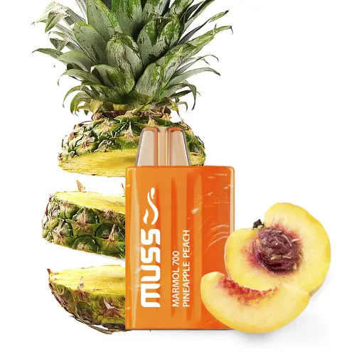 [MUSS-18] VAPER DESECHABLE MUSS MARMOL 700 PINEAPPLE PEACH (PIÑA MELOCOTON)