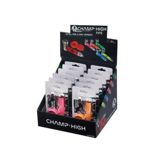 [40506084] EXP 12 PIPA + REJILLA + GRINDER CHAMP (6 COLORES)