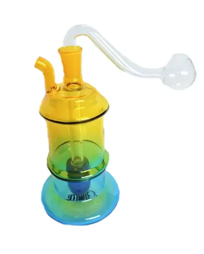 [02.129 15] BONG ATOMIC NIENTE CRISTAL BHO PERCOLATOR RAINBOW 12CM