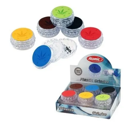 [02.125 21] EXP 12 GRINDER ATOMIC CANNABIS CHAP ACRIL. 4.8CM 3PCS