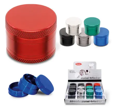 [02.124 88] EXP 24 GRINDER ALUMINIO ATOMIC SOLID REX 3 PCS (6 COLORES)
