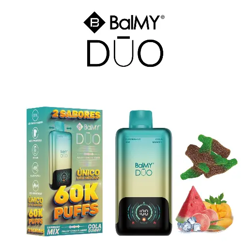 [BMDUO-01] VAPER BALMY DUO NON NICOTINE 60K CARIBBEAN MIX - COLA GUMMY