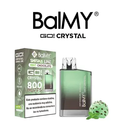 [BC-36] VAPER DESECHABLE BALMY GO CRYSTAL 20MG MINT-CHOCO (MENTA CHOCOLATE)