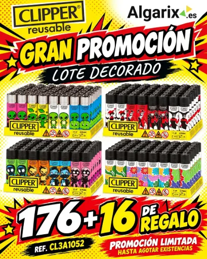 [CL3A1052] LOTE 4 EXP CLIPPER DECORADOS 176+16 GRATIS (44+4)